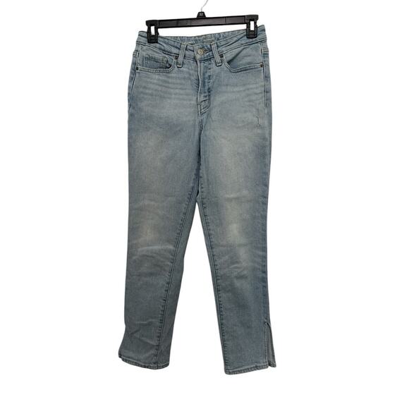 Old Navy Women's Size 2 Blue Power Straight High Rise Dark Wash Stretch Jeans - Picture 1 of 9